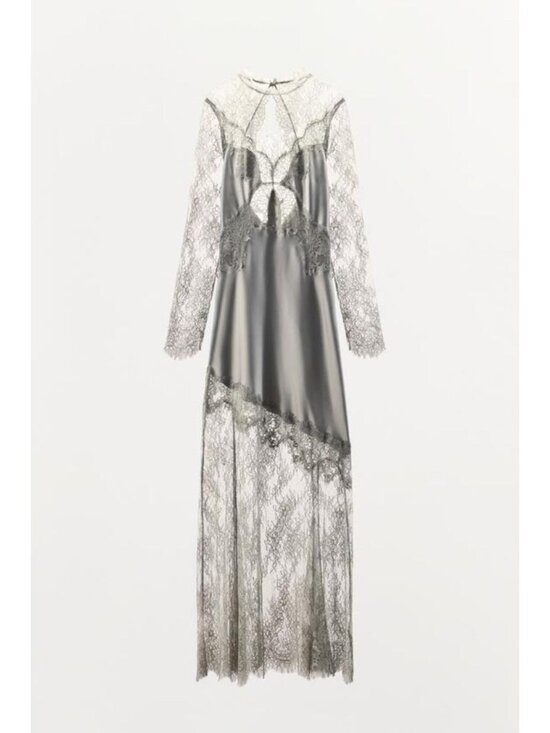 Zara Dresses & Skirts - ZARA ZW COLLECTION SATIN EFFECT LACE DRESS